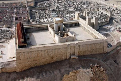 Second temple. ancient jerusalem Stock Photos