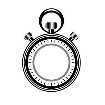 Second Timer Icon Isolated. Watch Logo. Illustrazione stock