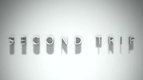 Second trip 3D title animation with shadows on a white background Vídeos de archivo 297382277