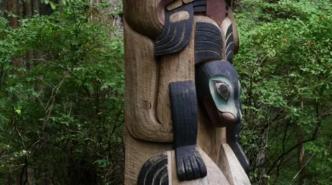Second Twin, totem pole, sitka national historical park, sitka, alaska Video stock 41212219