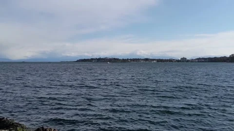 Second view across ocean at Cattle Point Stock Footage 190816201