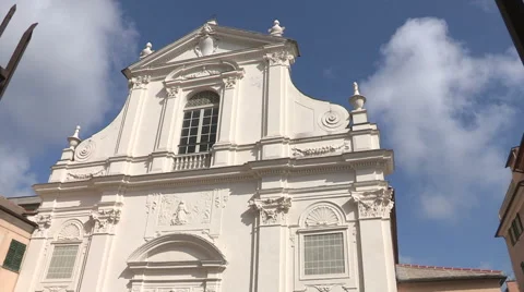 A second  view of the auditorium San Francesco in Chiavari Stock Footage 56801997