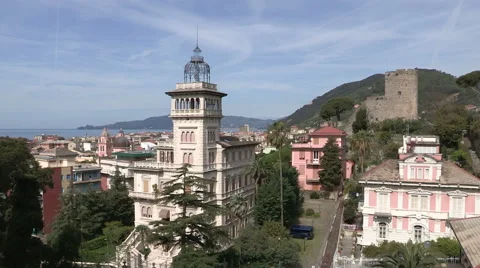 A second view of a residential district in Chiavari Stock Footage 57678570