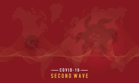 Second wave of coronavirus or Covid-19 is more hazardous concept. Stock Illustration