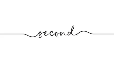 Second word handwritten Illustrazione stock