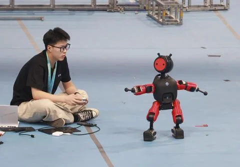 Second World Humanoid Robot Games to Kick Off in Beijing Stock Photos