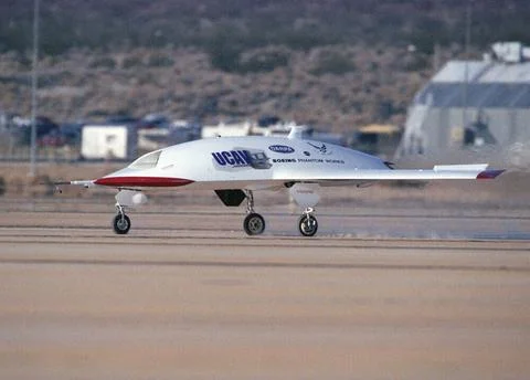 The second X-45A Unmanned Combat Air Vehicle (UCAV) technology demonstrato... Stock Photos