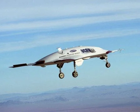 The second X-45A Unmanned Combat Air Vehicle (UCAV) technology demonstrato... Stock Photos