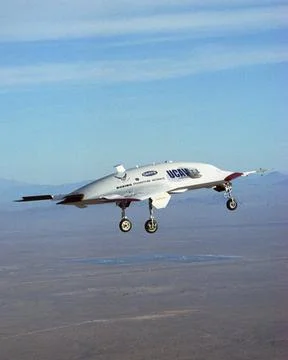 The second X-45A Unmanned Combat Air Vehicle (UCAV) technology demonstrato... Stock Photos