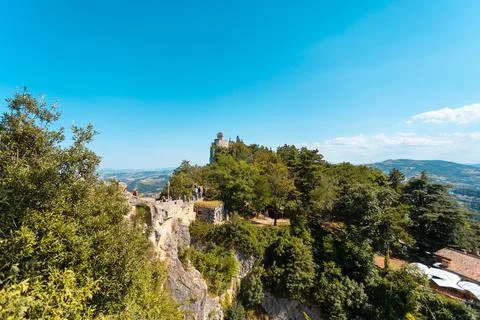Seconda Torre - Cesta in the republic San Marino, Italy Stock Photos