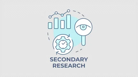 Secondary research blue concept icon animation Stock Footage 337935313