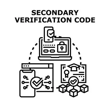 Secondary verification code concept for secure access Stock-Illustration