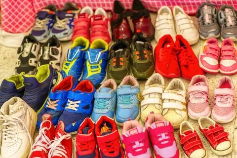 Secondhand shoes Foto stock