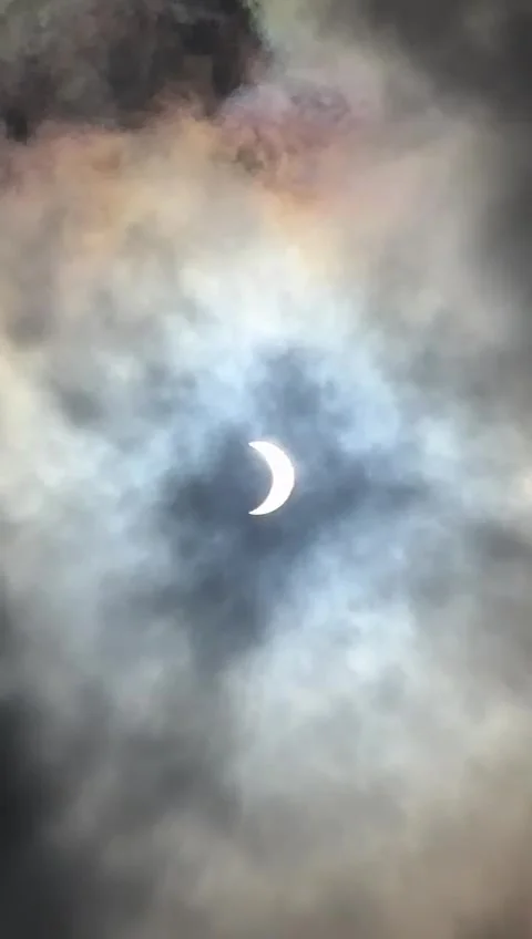 The seconds of the eclipse Stock Footage 239032644