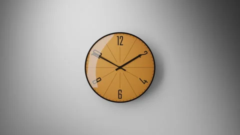 Seconds pass by as we zoom in on a clock face synchronized with the second hand Stock Footage 340345712