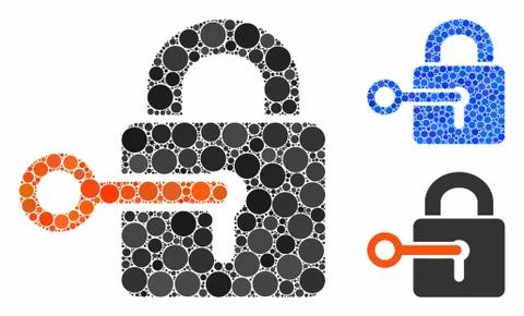 Secrecy Composition Icon of Circles Illustrazione stock