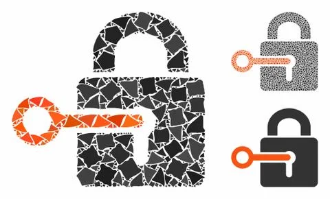 Secrecy Composition Icon of Ragged Items Stock Illustration