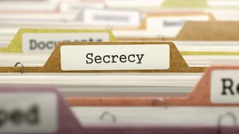 Secrecy Concept on File Label Stock Illustration
