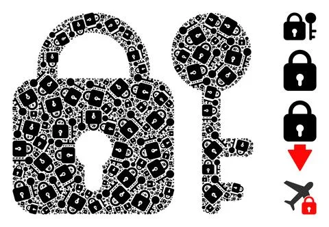 Secrecy Icon Recursive Mosaic 스톡 일러스트