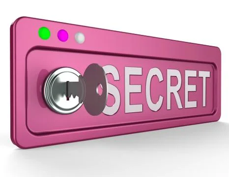 Secrecy Lock Represents Top Secret 3d Illustration 스톡 일러스트