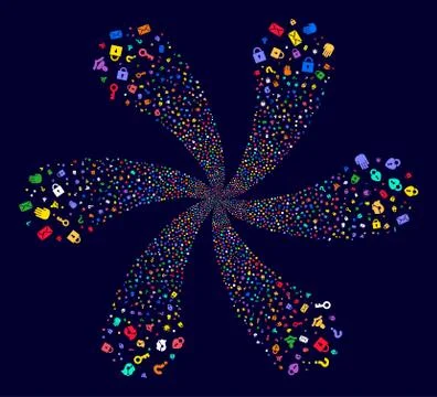 Secrecy Symbols Cycle Stream Stock Illustration