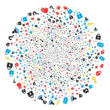 Secrecy Symbols Spiral Exploding Globula Stock Illustration