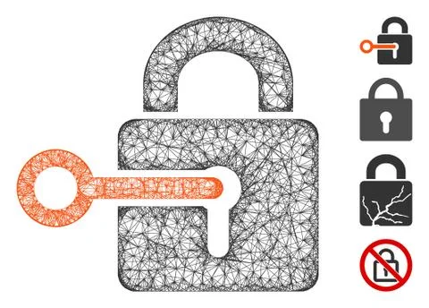 Secrecy Web Vector Mesh Illustration Illustrazione stock