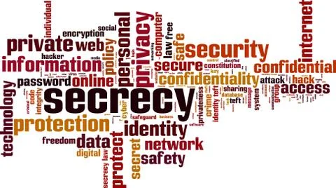 Secrecy word cloud Illustrazione stock