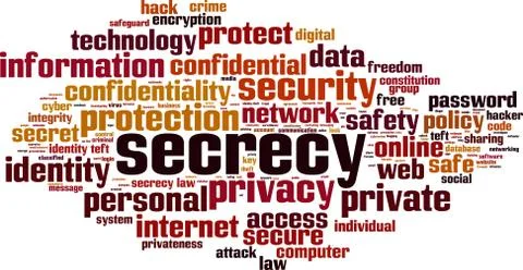 Secrecy word cloud Illustrazione stock