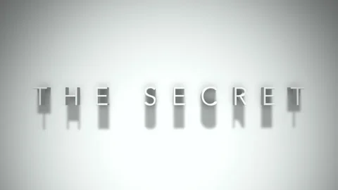 The secret 3D title animation with shadows on a white background Stock Footage 297268229