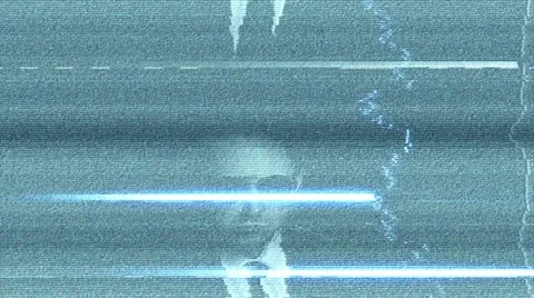 Secret Agent On Closed Circuit Damaged TV Stock Footage 22419042