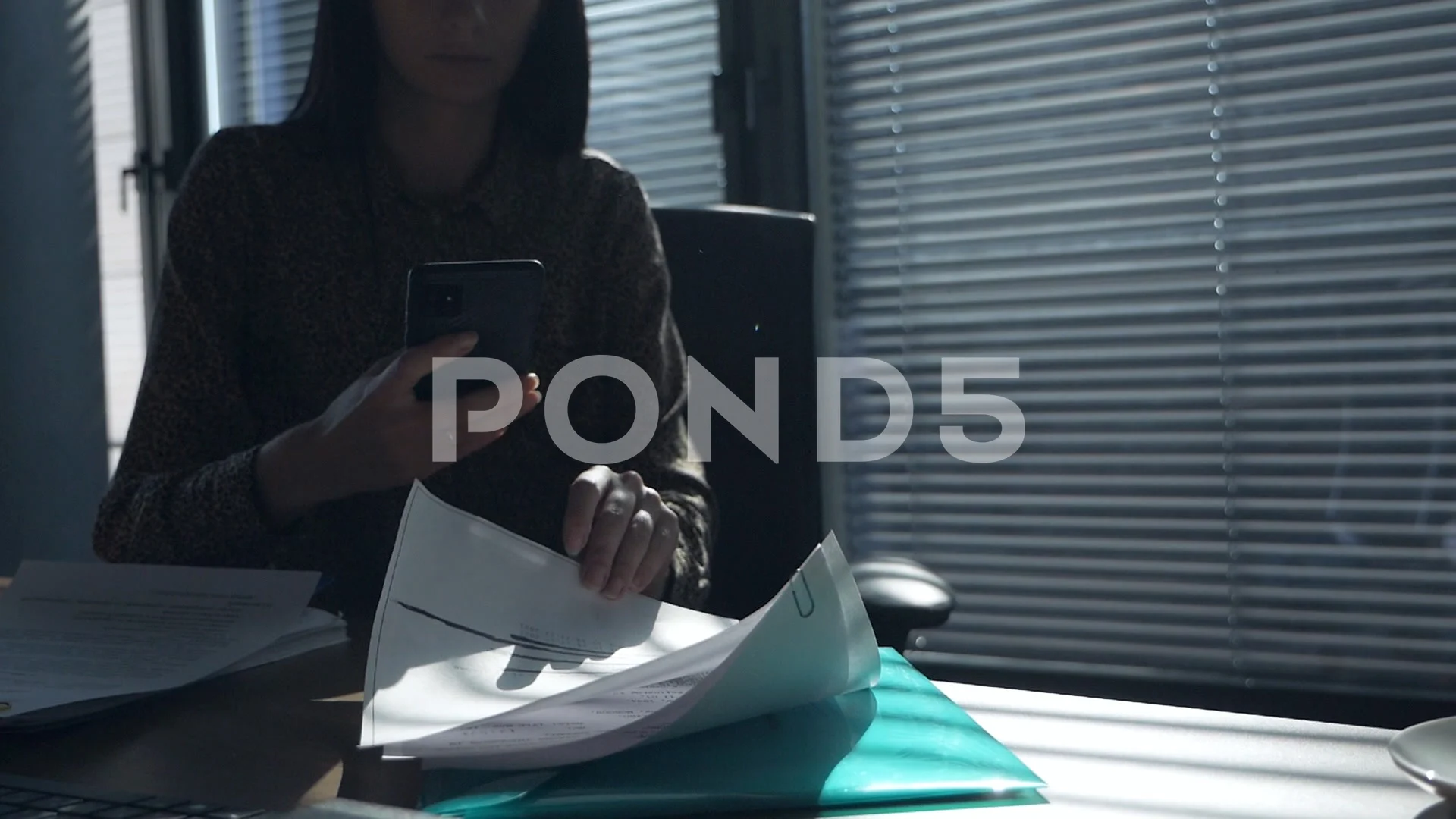 Secret agent, spy girl, in the office lo... | Stock Video | Pond5