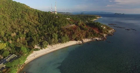 Secret Beach and Haad Son Beach, Koh Phangan, Thailand Stock-Footage 74501853