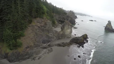 Secret Beach Fly Through Stock Footage 51895624