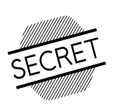 Secret black stamp Stock Illustration