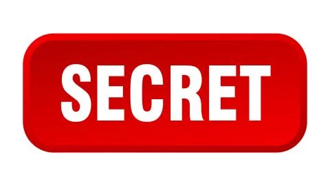 Secret button. secret square 3d push button Stock Illustration