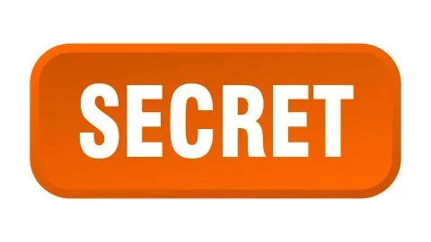 Secret button. secret square 3d push button Illustrazione stock