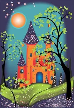 Secret castle, Stock Illustration