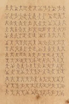 Secret code dancing men Stock Photos