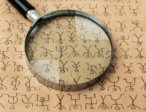 Secret code dancing men Stock Photos