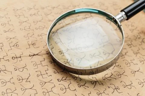 Secret code dancing men Stock Photos