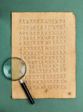 Secret code dancing men Stock Photos