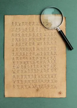 Secret code dancing men Stock Photos