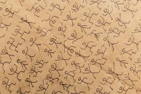 Secret code dancing men Stock Photos