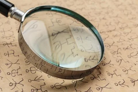 Secret code dancing men Stock Photos