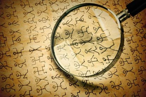 Secret code dancing men Stock Photos