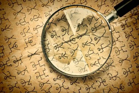 Secret code dancing men Stock Photos