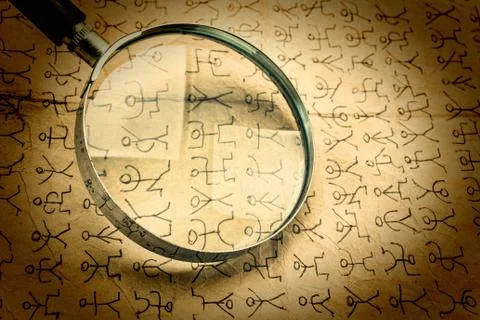 Secret code dancing men Stock Photos