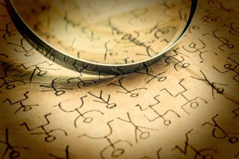 Secret code dancing men Stock Photos