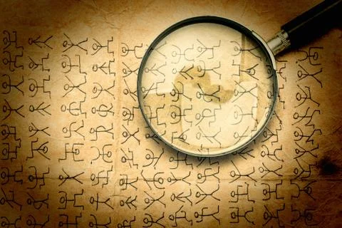 Secret code dancing men Stock Photos